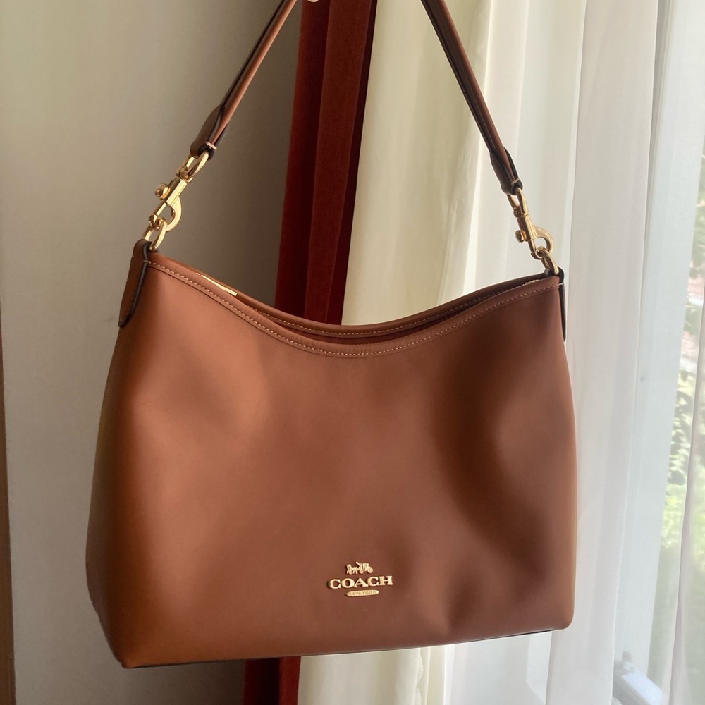 Coach Laurel Shoulder Bag Gold Tan - Picture 1 of 6